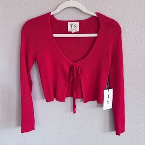 Twine and String Women's Red Tie-Front Top